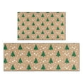 thumbnail image 1 of Brown Christmas Tree Pattern Kitchen Rugs Sets Of 2,Anti Fatigue Kitchen Mat Rugs Non Slip Washable,Decorative Kitchen Floor Mats for Kitchen,Sink,Laundry,17"x30"+17"x47", 1 of 7
