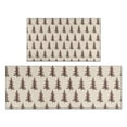 thumbnail image 1 of Brown Christmas Tree Pattern Kitchen Rugs Sets Of 2,Anti Fatigue Kitchen Mat Rugs Non Slip Washable,Decorative Kitchen Floor Mats for Kitchen,Sink,Laundry,17"x30"+17"x47", 1 of 7