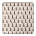 thumbnail image 1 of Brown Christmas Tree Pattern Square Fitted Tablecloth with Elastic Edge,Square Table Cover,Washable Elastic Table Cover for Home Kitchen Party Decor 36"x36", 1 of 6