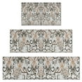 thumbnail image 1 of Brown Classic Floral and Scroll Pattern Kitchen Rugs Sets Of 3,Kitchen Runner Rugs Non Skid Washable,Decorative Kitchen Floor Mats for Kitchen,Sink,Laundry,17"x30"+ 17"x47" + 17"x59", 1 of 6