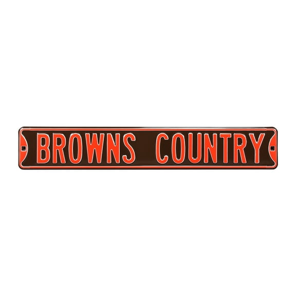 Brown Cleveland Browns 6" x 36" Steel Street Sign