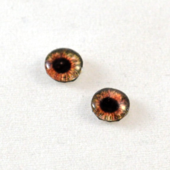 Brown Clockface Steampunk Glass Eyes