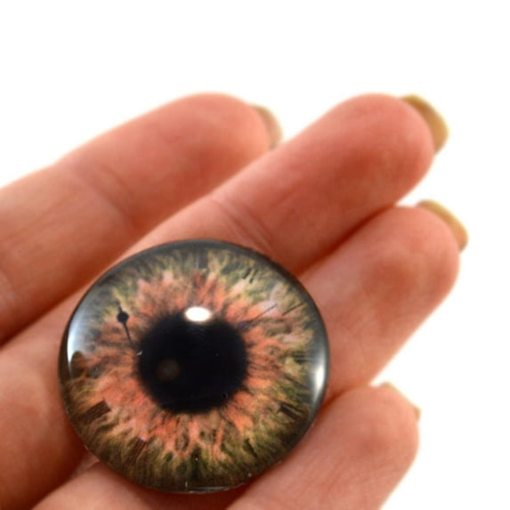 Brown Clockface Steampunk Glass Eyes