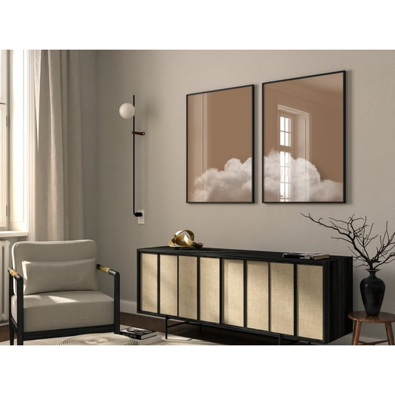 Point Cloud Graphics Brown Cloud Prints · Earth Tone Wall Art, Abstract Art, Minimalist Wall ...
