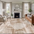 thumbnail image 1 of Brown Coastal Area Rugs 6'x9', Washable Small Throw Rugs for Kitchen Dining room, Nautical Coral Starfish Shell Turtle Summer Indoor Outdoor Rug Non-Slip Low Pile Carpet Runner Reversible Floor Mats, 1 of 8