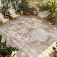 thumbnail image 1 of Brown Coastal Outdoor Rug for Patio/Deck/Porch, Non-Slip Large Area Rug 6 x 9 Ft, Nautical Coral Starfish Shell Octopus Sea Indoor Outdoor Rugs Washable Area Rugs, Camping Rug Carpet Runner, 1 of 8