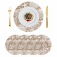 thumbnail image 1 of Brown Coastal Round 15 Inch Placemats Set of 4, Nautical Coral Starfish Shell Octopus Sea HeatResistant Non Slip Place Mats for Dining Table, Wipeable Braided Kitchen Table Mats for Housewarming, 1 of 9