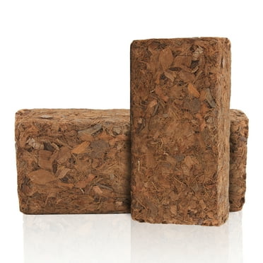 Brown Coco Mulch; Gets 8 Quarts/ Brick, (2)