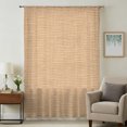 thumbnail image 1 of Brown Color Sheer Curtains 108 Inches Extra Long, Abstract Woven Texture Vintage Minimalist Light Filering Curtains, Privacy Drapes Simi Floor to Veiling Curtain for Living Room Window Treatment, 1 of 9