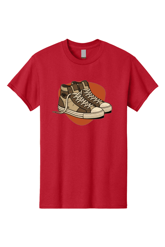 Brown-Converse-Sneakers Mens Graphic Tee, 100% Cotton, Casual Summer Wear BAA238