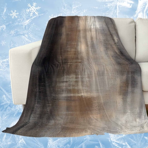 Brown Cooling Blanket, Lightweight Breathable Summer Throw Blanket with Double Sided Cold Effect, Modern Ombre Abstract Art Oil Painting Picnic Beach Blankets Bed Sheet for Hot Sleepers 40"x60"