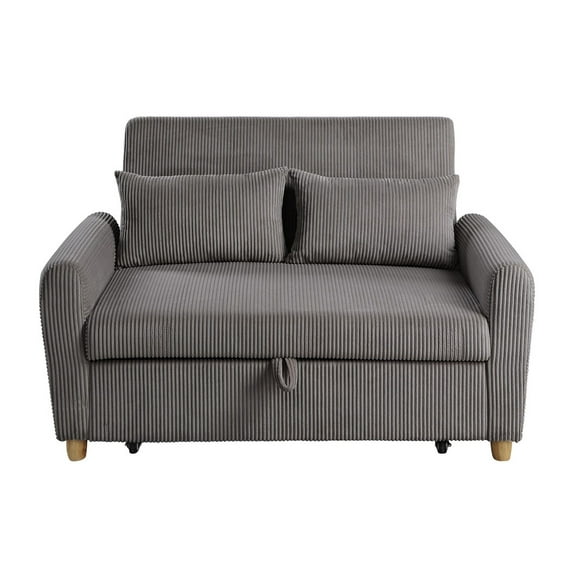Brown Corduroy Convertible Sleeper Loveseat: Stylish, Comfortable, and Versatile