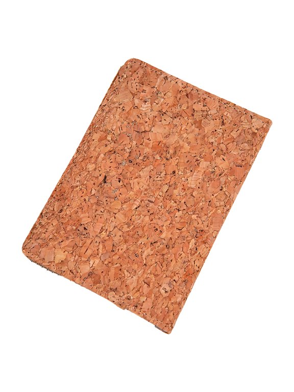 Brown Cork Grain Passport Holder, 1 Pc Slim Travel Wallet Case, Multiple Card Slots, Vegan Leather Protector, Document Organizer, 3.5 x 5.3 In