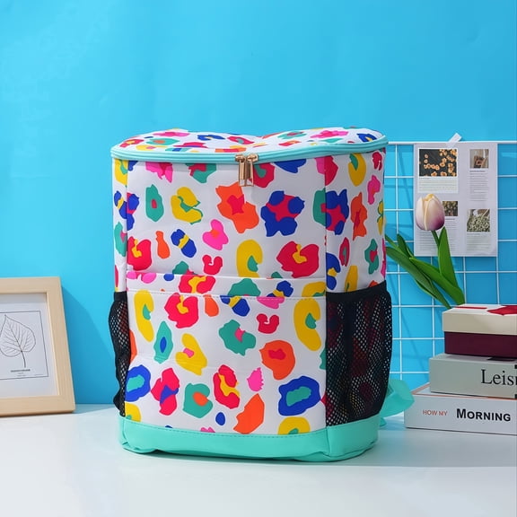 Brown Cow Print Cooler Backpack 24 Cans, Insulated Leak Proof Backpack Cooler Bag, Soft Sided Ice Chest with Side Pockets for Beach Camping Picnic Work Travel