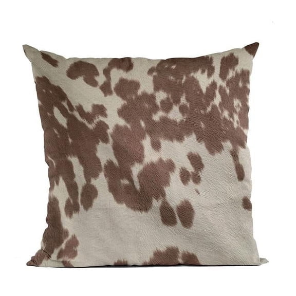 Brown Cowhide Animal Luxury Throw Pillow - 20 x 36 in. King Size