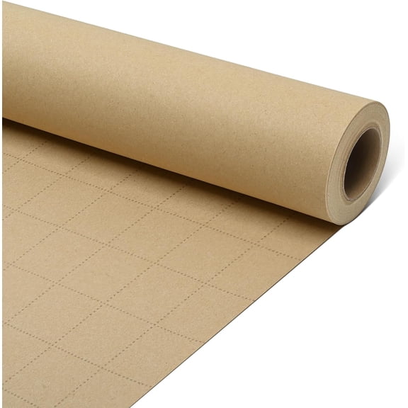 Brown , Craft Kraft Wrapping Paper Roll for Craft Bulletin Board Paper Art Table Covering Crafting Gift Wrapping Birthday Valentines Gift, 17 Inch X 32.8 Feet