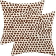 thumbnail image 1 of Brown Cream Polka Dot Pillow Covers 18x18 Inch Set of 2 Boho Outdoor Decor Throw Pillows for Couch Modern Design Watercolor Aesthetic Decorative Cushion Cases for Home Sofa Bed Decorations, 1 of 6