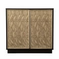 thumbnail image 1 of Brown & Cream Sculptural Leaf Accent Storage Cabinet, 1 of 1