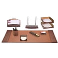 thumbnail image 1 of Brown Crocodile Embossed Leather 10-Piece Desk Set, 1 of 6