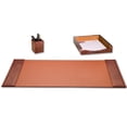 thumbnail image 1 of Brown Crocodile Embossed Leather 3-Piece Desk Set, 1 of 3