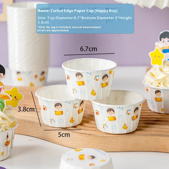 Brown Cupcake Liners Standard Size, 50pcs Muffin Baking Wrapping Packaging Cups,Holders Paper, Heavy Duty Greaseproof Wrappers