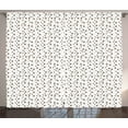 thumbnail image 1 of Ambesonne Brown Curtains 2 Panel Set, Big Small Drops Spots, 108" x 90", Cocoa White, 1 of 3