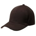 thumbnail image 1 of Brown Curved Visor Blank Baseball Cap Adjustable Size Unisex, 1 of 3