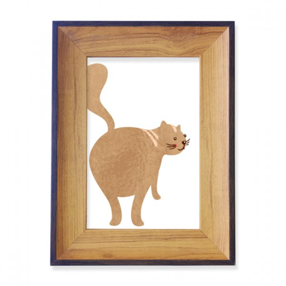 Brown Cute Cat Walking Animal Photo Frame Exhibition Display Art Desktop Painting