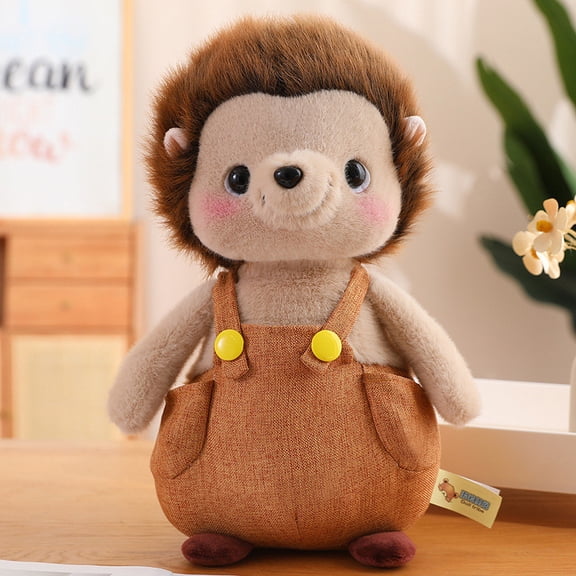 Brown Cute Hedgehog Stuffed Animal Brown Color 25Cm Plush Toy For Kids And Hedgehog Lovers