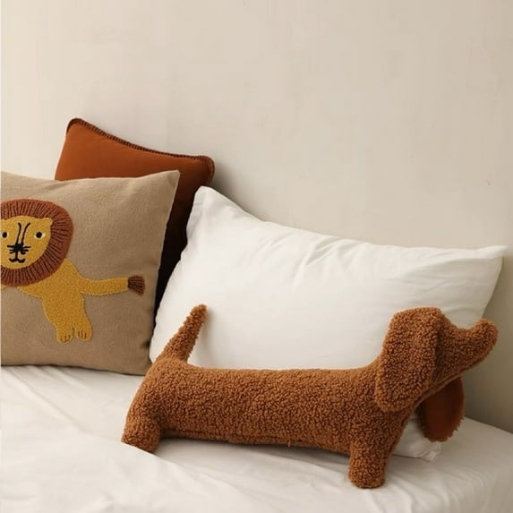 Brown Dachshund Plush Pillow - 26in(65cm) Cute Sausage Dog Long Cushion with Floppy Ears, Soft Stuffed Animal Toy, Perfect Home Sofa Bedroom Decorative Pillow
