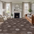 thumbnail image 1 of Brown Daisy Area Rug 5x8 Washable Rug Non Slip Modern Farmhouse Chrysanthemum Floral Large Area Rug Soft Stainresistant Indoor Floor Carpet for Living Room Bedroom Home Office Dining Room Nursery, 1 of 8