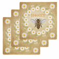 thumbnail image 1 of Brown Daisy Bees Kitchen Dish Towels for Drying Dishes Set of 3, Spring Farmhouse Honey Floral Rings Waffle Weave Microfiber Hand Tea Bathroom Towels Quick Dry & Absorbent Towel 12x12, 1 of 7