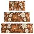 thumbnail image 1 of Brown Daisy Flower Floral Pattern Kitchen Rugs Sets Of 3,Kitchen Runner Rugs Non Skid Washable,Decorative Kitchen Floor Mats for Kitchen,Sink,Laundry,17"x30"+ 17"x47" + 17"x59", 1 of 6