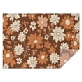 thumbnail image 1 of Brown Daisy Flower Floral Pattern Rectangle Tablecloth 60"x84",Waterproof Polyester Rectangle Table Cloth, Wipeable Spillproof Polyester Tablecloth for Dining, Camping, Indoor and Outdoor, 1 of 5