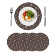 thumbnail image 1 of Brown Daisy Round 15 Inch Placemats Set of 4, Modern Farmhouse Chrysanthemum Floral HeatResistant Non Slip Place Mats for Dining Table, Wipeable Braided Kitchen Table Mats for Housewarming, 1 of 9