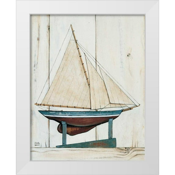 Brown, David Carter 12x14 White Modern Wood Framed Museum Art Print Titled - Racer I