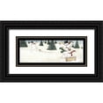 thumbnail image 1 of Brown, David Carter 14x8 Black Ornate Wood Framed with Double Matting Museum Art Print Titled - Dashing VI, 1 of 4