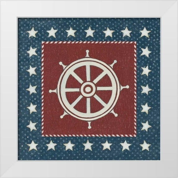 Brown, David Carter 26x26 White Modern Wood Framed Museum Art Print Titled - Coastal Americana IV