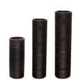 thumbnail image 1 of Brown Decorative Contemporary Mango Wood Ribbed Design Cylinder Shaped Vase, Set of 3, 1 of 6