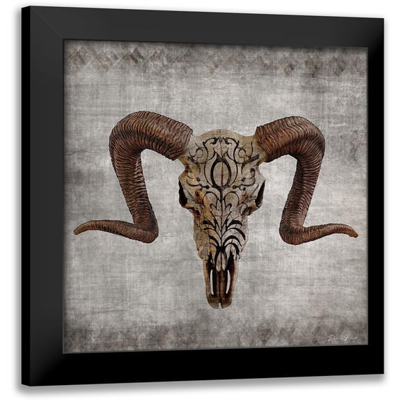 Brown, Denise 12x12 Black Modern Framed Museum Art Print Titled - Bone Yard 2 V2
