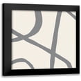 thumbnail image 1 of Brown, Denise 12x12 Black Modern Framed Museum Art Print Titled - Contrasting Lines 2 Gray, 1 of 5