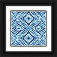 thumbnail image 1 of Brown, Denise 12x12 Black Ornate Wood Framed with Double Matting Museum Art Print Titled - Blue Diamonds, 1 of 4