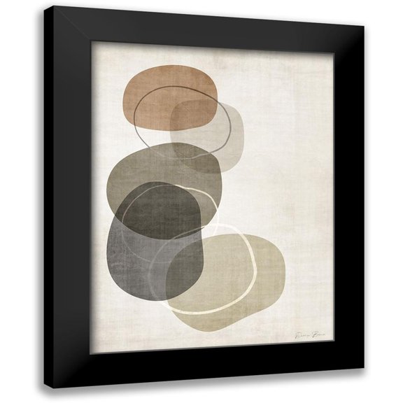 Brown, Denise 12x14 Black Modern Framed Museum Art Print Titled - Mobo Stones 1 v2