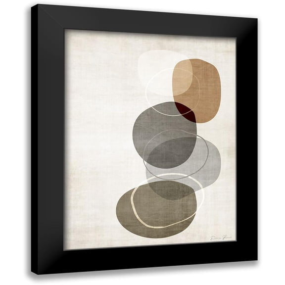 Brown, Denise 12x14 Black Modern Framed Museum Art Print Titled - Mobo Stones 2 v2