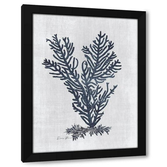 Denise Brown 12x14 Black Modern Wood Framed Wall Art Titled - Sea Fan 2 v2