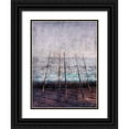 thumbnail image 1 of Brown, Denise 12x14 Black Ornate Wood Framed with Double Matting Museum Art Print Titled - Pier Fishing, 1 of 4