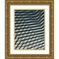 thumbnail image 1 of Brown, Denise 12x14 Gold Ornate Wood Framed with Double Matting Museum Art Print Titled - Blue Geometric 2, 1 of 4