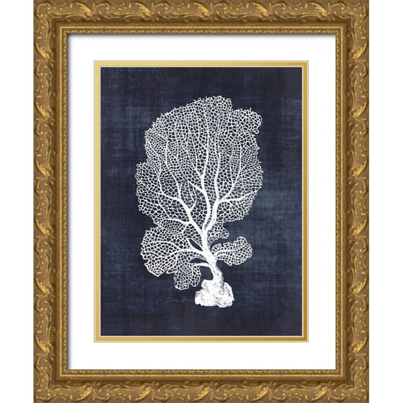 Brown, Denise 12x14 Gold Ornate Wood Framed with Double Matting Museum Art Print Titled - Sea Fan 1