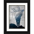 thumbnail image 1 of Brown, Denise 13x18 Black Ornate Wood Framed with Double Matting Museum Art Print Titled - Buck Silhouette 1, 1 of 4