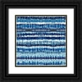 thumbnail image 1 of Brown, Denise 15x15 Black Ornate Wood Framed with Double Matting Museum Art Print Titled - Blue Lines, 1 of 4